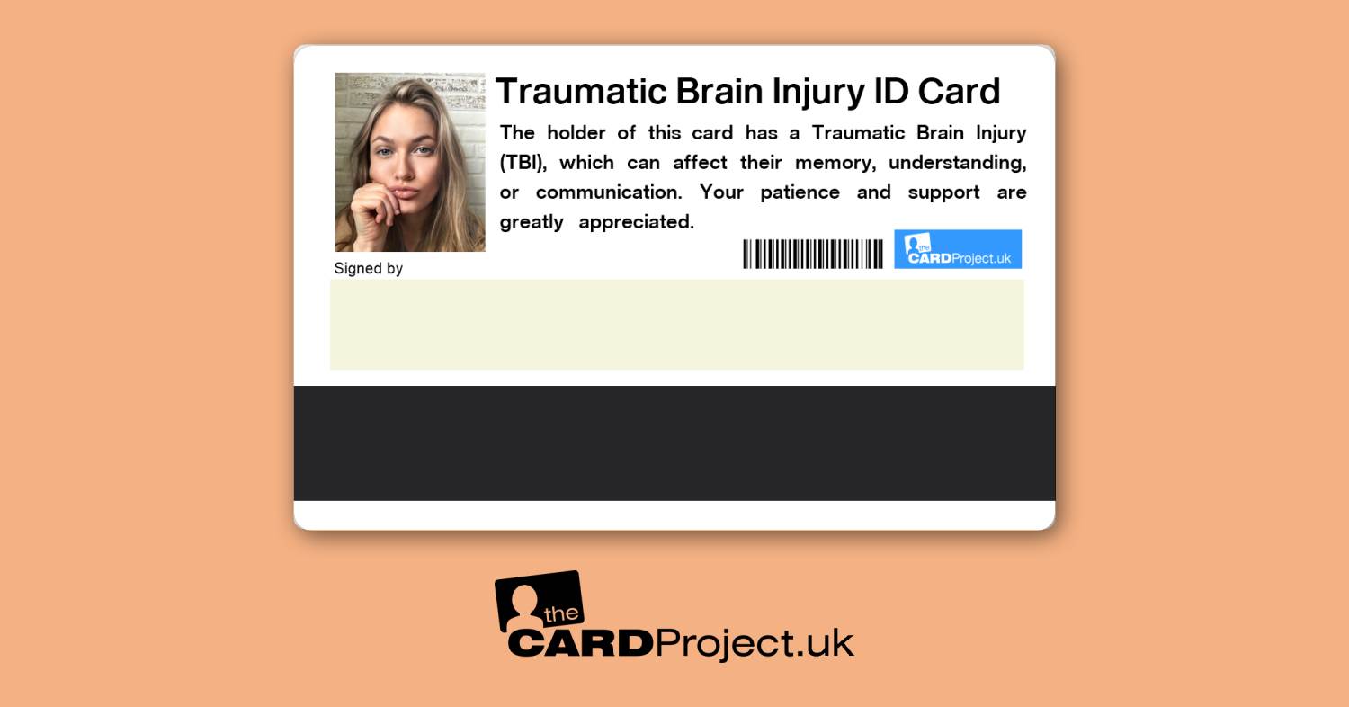 Traumatic Brain Injury ID Card (REAR)